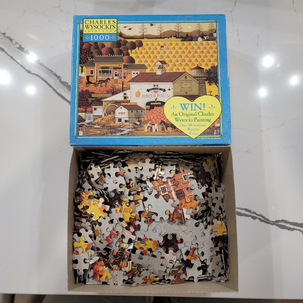 Charled wysockis Americana 1000 piece puzzle pumpkin hollow 22×25